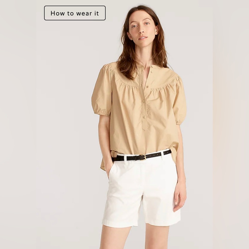 NWT J.Crew 7" stretch chino short, size 4, H5809